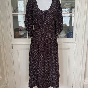 Tecovas Long Sleeved Smocked Dress, Large